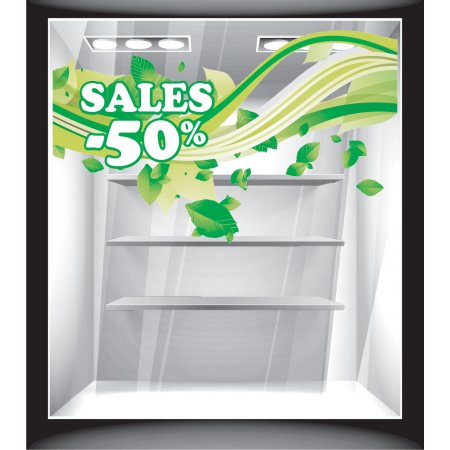 Αυτοκόλλητο βιτρίνας - Άνοιξη - Εκπτώσεις 6