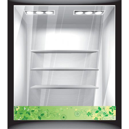 Αυτοκόλλητο βιτρίνας - Άνοιξη - Banner φυτών Αυτοκόλλητο βιτρίνας - Άνοιξη - Banner φυτών