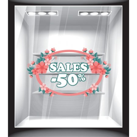 Αυτοκόλλητο βιτρίνας - Άνοιξη - Εκπτώσεις 7