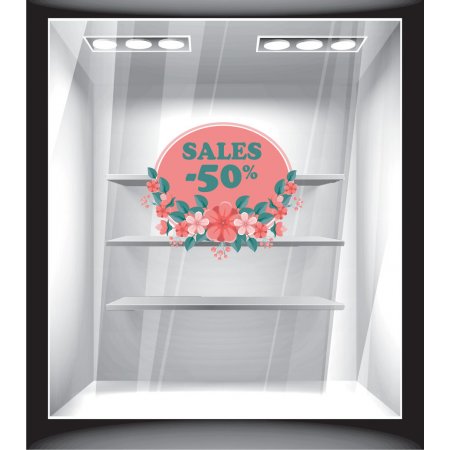 Αυτοκόλλητο βιτρίνας - Άνοιξη - Εκπτώσεις 8