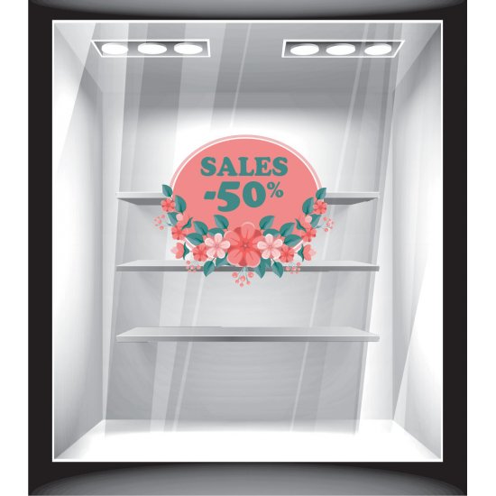 Αυτοκόλλητο βιτρίνας - Άνοιξη - Εκπτώσεις 8