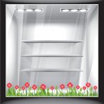 Αυτοκόλλητο βιτρίνας - Ανοιξιάτικο - Μπορντούρα 01