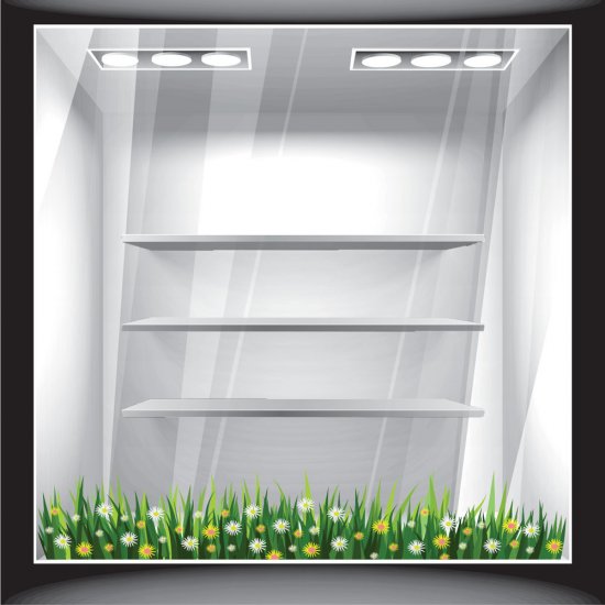 Αυτοκόλλητο βιτρίνας - Ανοιξιάτικο - Μπορντούρα 03