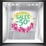 Αυτοκόλλητο βιτρίνας - Ανοιξιάτικο - Sales 01