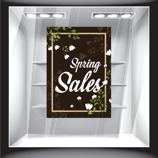 Αυτοκόλλητο βιτρίνας - Ανοιξιάτικο - Sales 05