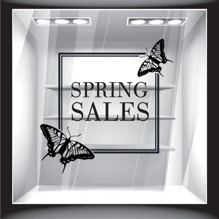 Αυτοκόλλητο βιτρίνας - Ανοιξιάτικο - Sales 09