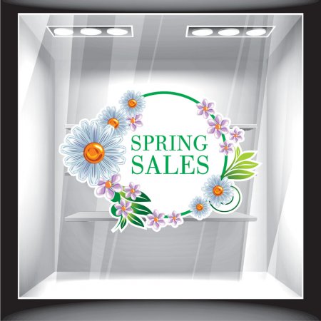 Αυτοκόλλητο βιτρίνας - Ανοιξιάτικο - Sales 10