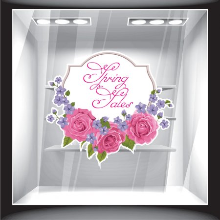 Αυτοκόλλητο βιτρίνας - Ανοιξιάτικο - Sales 11