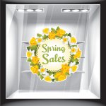 Αυτοκόλλητο βιτρίνας - Ανοιξιάτικο - Sales 12