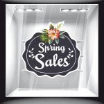 Αυτοκόλλητο βιτρίνας - Ανοιξιάτικο - Sales 14