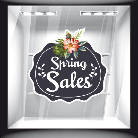 Αυτοκόλλητο βιτρίνας - Ανοιξιάτικο - Sales 14