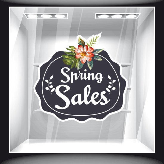 Αυτοκόλλητο βιτρίνας - Ανοιξιάτικο - Sales 14