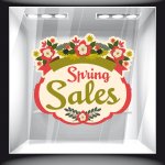 Αυτοκόλλητο βιτρίνας - Ανοιξιάτικο - Sales 15