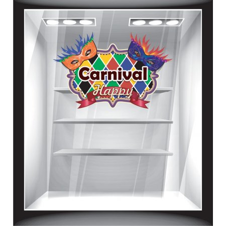 Αποκριάτικο Αυτοκόλλητο - Αποκριάτικα - Happy Carnival