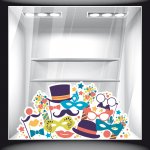 Αποκριάτικο Αυτοκόλλητο - Μάσκες & Καπέλα