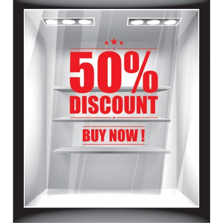 Αυτοκόλλητο εκπτώσεων - 50% Discount