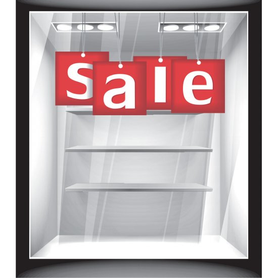 Αυτοκόλλητο εκπτώσεων - Sale τετράγωνα