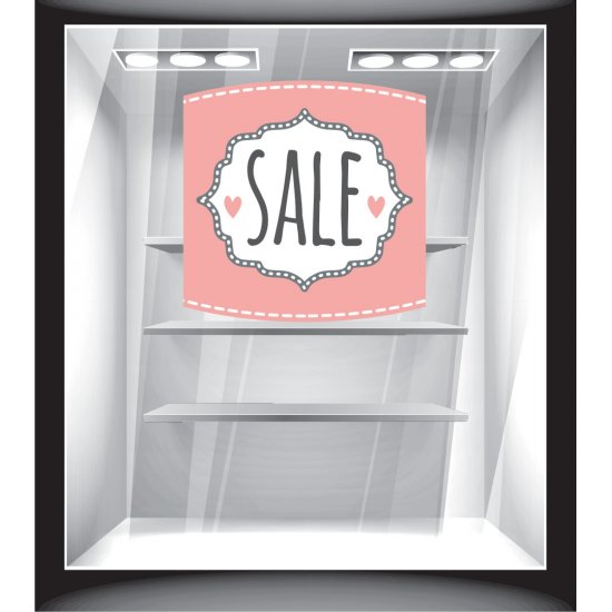 Αυτοκόλλητο Εκπτώσεων - Sale ροζ Αυτοκόλλητο Εκπτώσεων - Sale ροζ