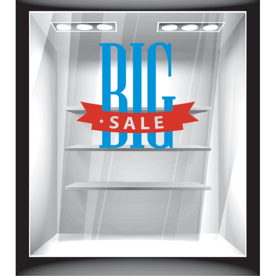 Αυτοκόλλητο Εκπτώσεων - Big sale banner