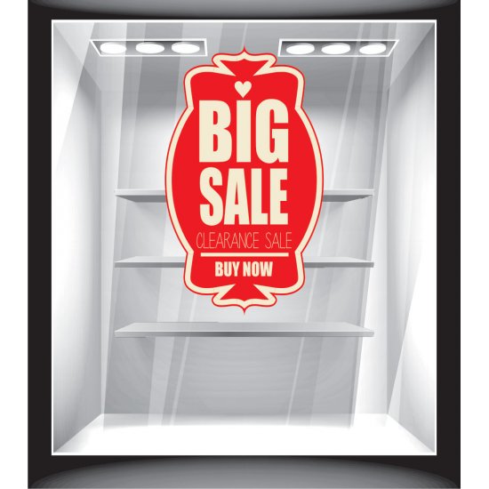 Αυτοκόλλητο Εκπτώσεων - Big sale μεγάλο