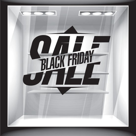 Αυτοκόλλητο Εκπτώσεων - Black Friday Sale