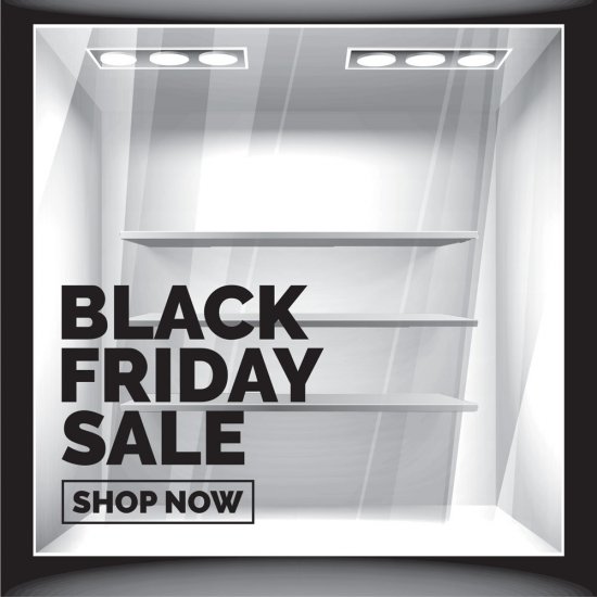 Αυτοκόλλητο Εκπτώσεων - Black Friday Sale 2