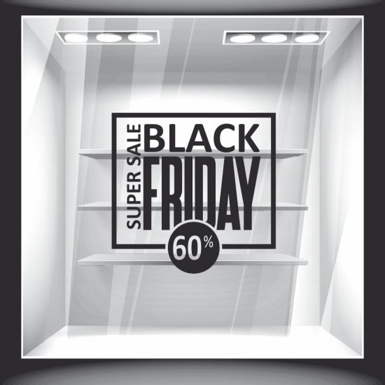 Αυτοκόλλητο Εκπτώσεων - Black Friday Super Sale Αυτοκόλλητο Εκπτώσεων - Black Friday Super Sale
