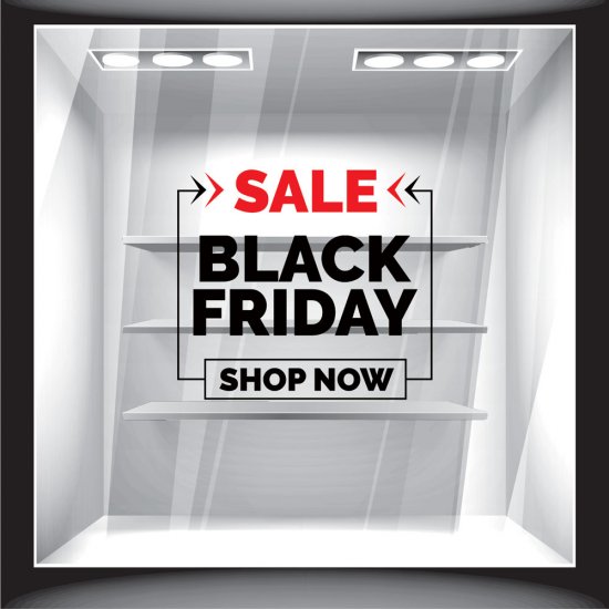 Αυτοκόλλητο Εκπτώσεων - Black Friday Sale 4