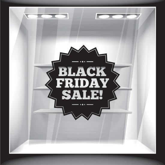 Αυτοκόλλητο Εκπτώσεων - Black Friday Sale 7