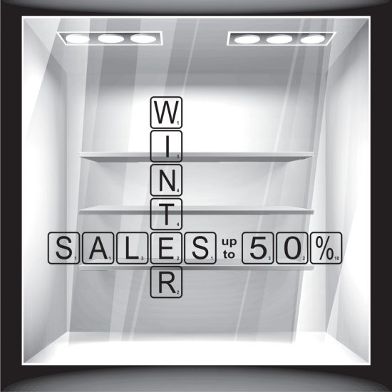 Αυτοκόλλητο Εκπτώσεων - Winter Sales
