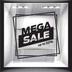 Αυτοκόλλητο Εκπτώσεων - Mega Sale