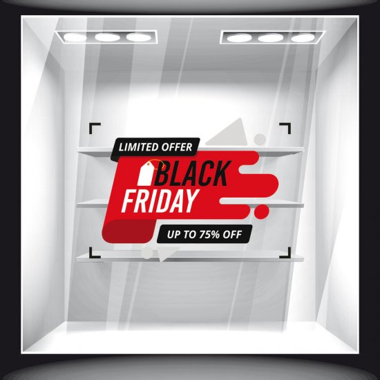 Αυτοκόλλητο Εκπτώσεων - Black Friday 57