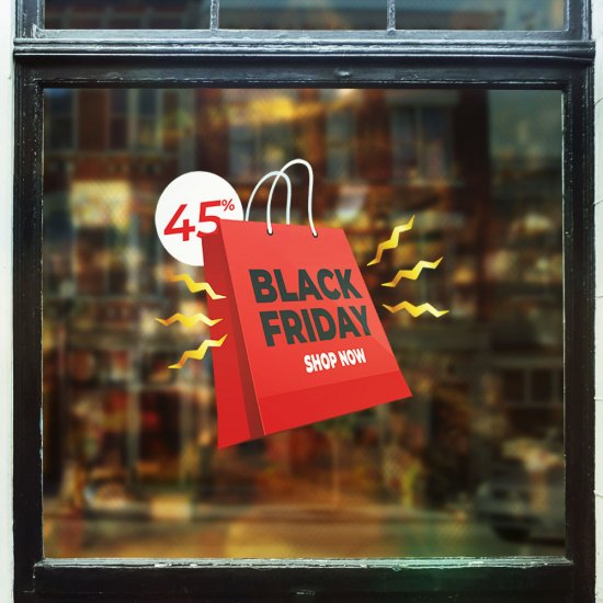 Αυτοκόλλητο Εκπτώσεων - Black Friday 68