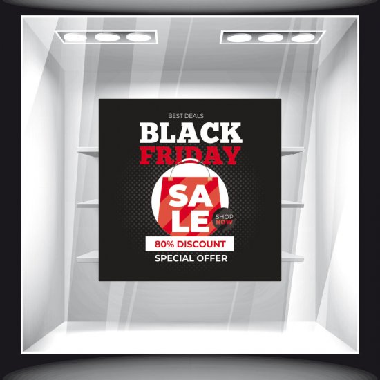 Αυτοκόλλητο Εκπτώσεων - Black Friday 69