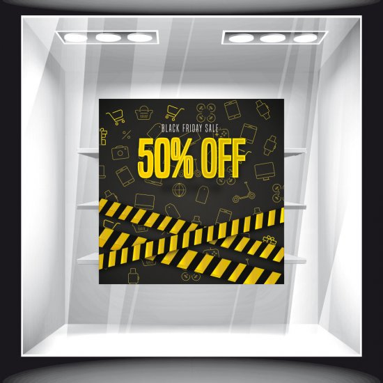 Αυτοκόλλητο Εκπτώσεων - Black Friday 71