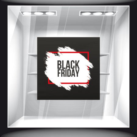 Αυτοκόλλητο Εκπτώσεων - Black Friday 82 - 120cm x 120cm 