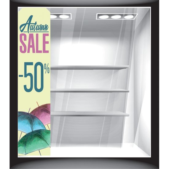Αυτοκόλλητο βιτρίνας - Φθινόπωρο - Εκπτώσεις 6