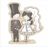 Διακόσμηση Γάμου - Αυτοκόλλητο Ζευγάρι