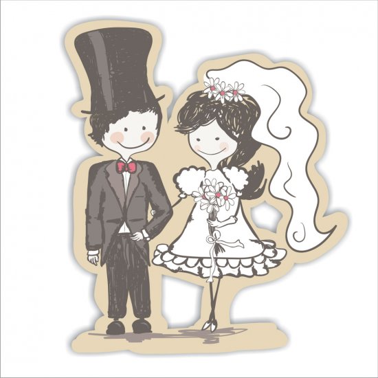 Διακόσμηση Γάμου - Αυτοκόλλητο Ζευγάρι Διακόσμηση Γάμου - Αυτοκόλλητο Ζευγάρι