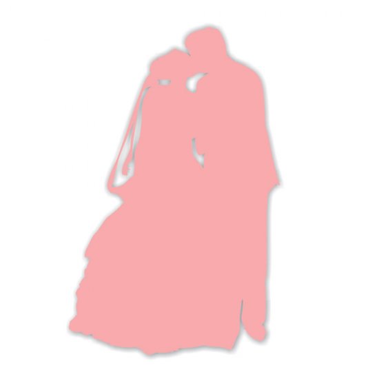 Διακόσμηση γάμου - Αυτοκόλλητο φιλί