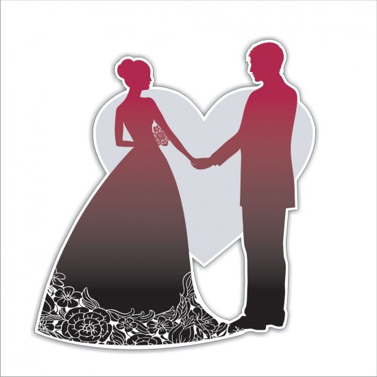 Διακόσμηση γάμου - Αυτοκόλλητο Ζευγάρι 3 Διακόσμηση γάμου - Αυτοκόλλητο Ζευγάρι 3