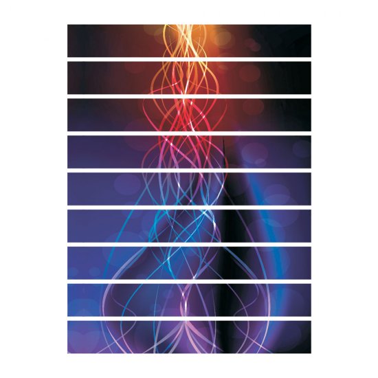 Αυτοκόλλητο σκάλας (Τιμή ανά τεμάχιο) - Colored rays