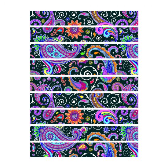 Αυτοκόλλητο σκάλας (Τιμή ανά τεμάχιο) - Πολύχρωμο vintage μοτίβο