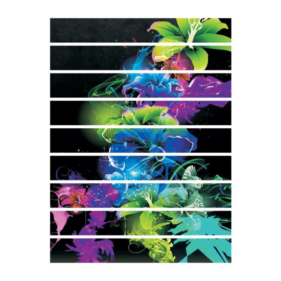 Αυτοκόλλητο σκάλας (Τιμή ανά τεμάχιο) - Abstract flowers Αυτοκόλλητο σκάλας (Τιμή ανά τεμάχιο) - Abstract flowers