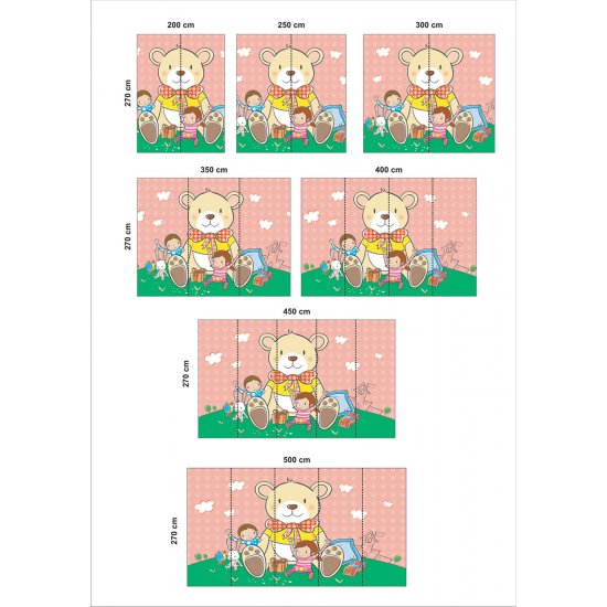 Αυτοκόλλητη ταπετσαρία - Παιχνίδι με λούτρινο