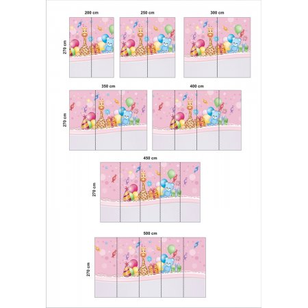 Αυτοκόλλητη ταπετσαρία - Ροζ γενέθλια