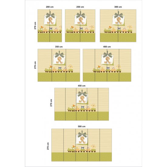 Αυτοκόλλητη ταπετσαρία - Πράσινο τρενάκι