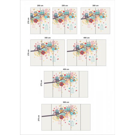 Αυτοκόλλητη ταπετσαρία - Κουκουβάγιες