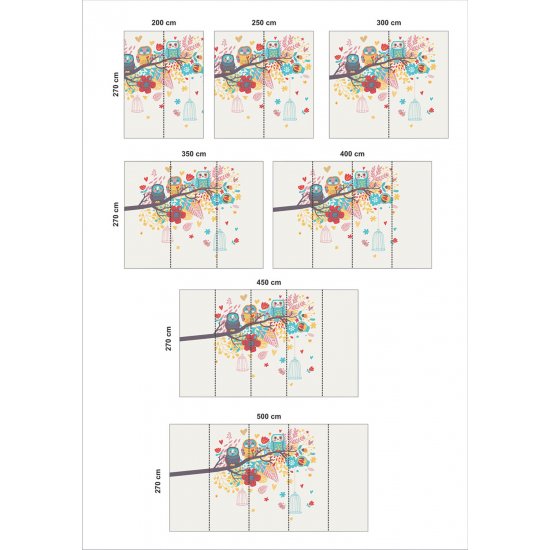 Αυτοκόλλητη ταπετσαρία - Κουκουβάγιες