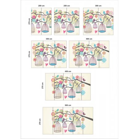 Αυτοκόλλητη ταπετσαρία - Ανθισμένα κελαήδισματα